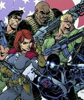Flint, Roadblock, Hawk, Scarlett and Snake-Eyes! Click for the whole cover image!